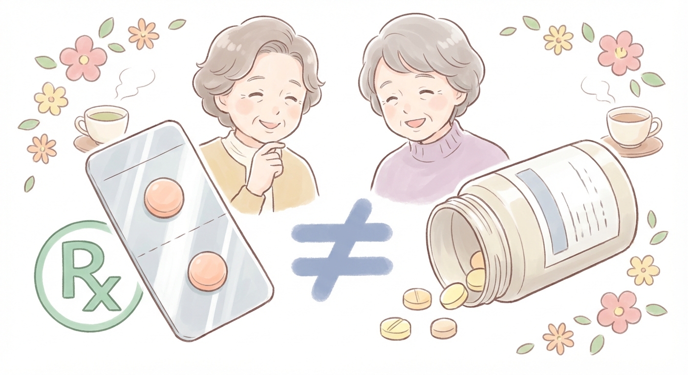 処方薬（活性型ビタミンD）と市販サプリの違い