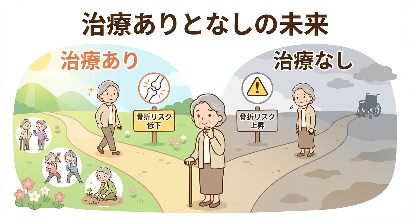 治療ありと治療なしの分かれ道
